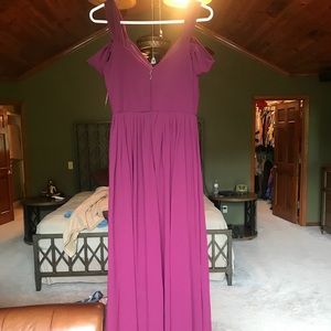 Lulus Medium burgundy/wine bridesmaid dress